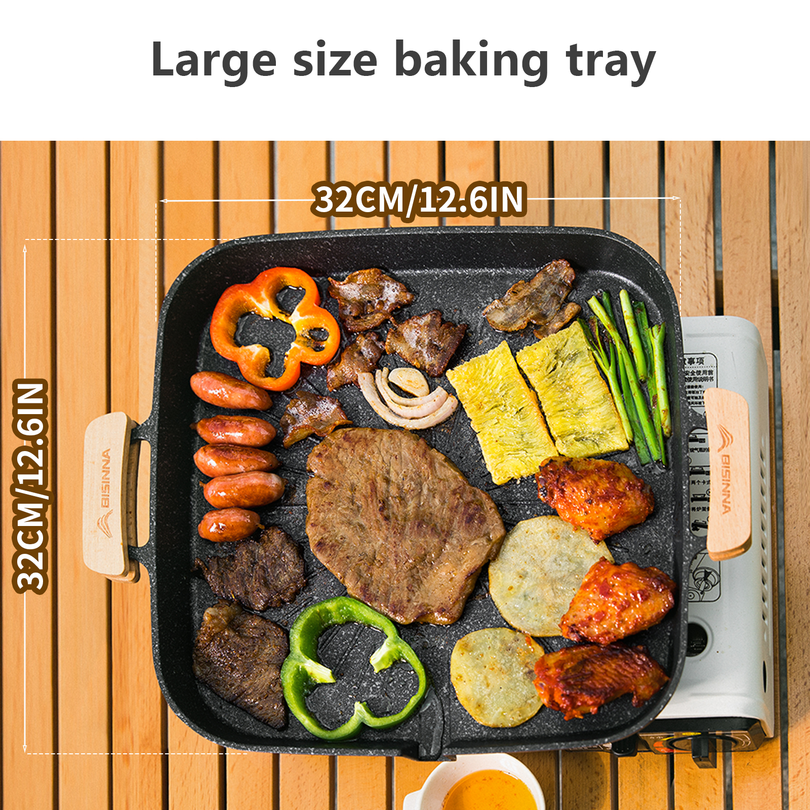BISINNA Square BBQ Grill Pan N - Camping Cooking And Eating recensie en prijs