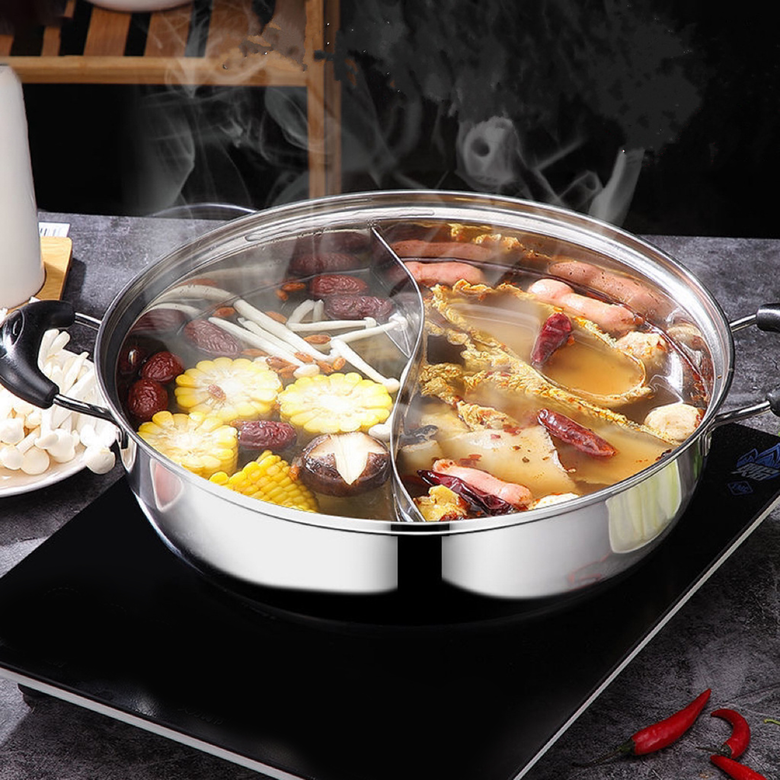 Chinese Shabu Shabu Pot Cookin - Camping Cooking Pot Stainless Steel recensie en prijs