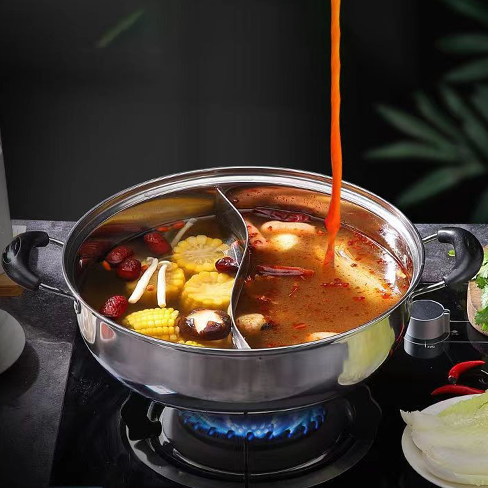 Chinese Shabu Shabu Pot Cookin - Camping Cooking Pot Stainless Steel recensie en prijs
