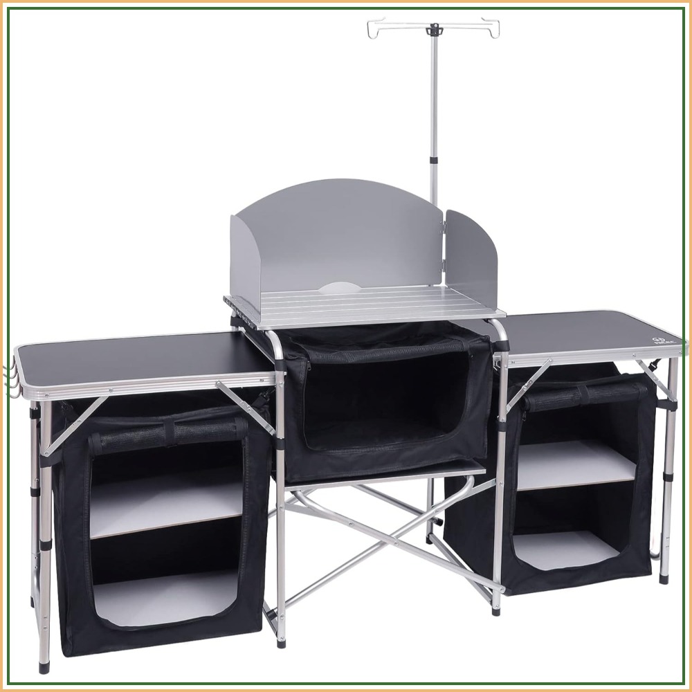 Camping Kitchen Table with Lig - Camping Cooking Table Foldable recensie en prijs