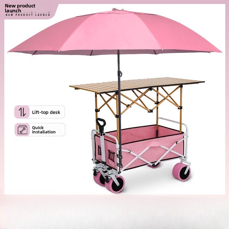 Pink Foldable Camping Wagon Ca - Camping Cooking Table Foldable recensie en prijs