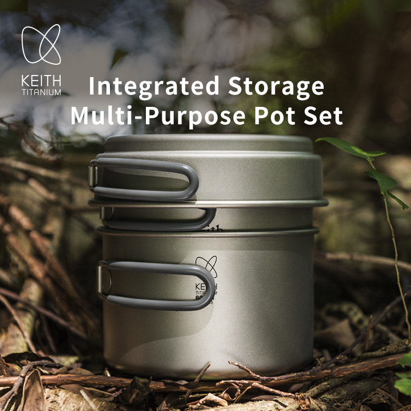 Keith  3-Piece Titanium Cook S - Nesting Camping Cooking Set recensie en prijs