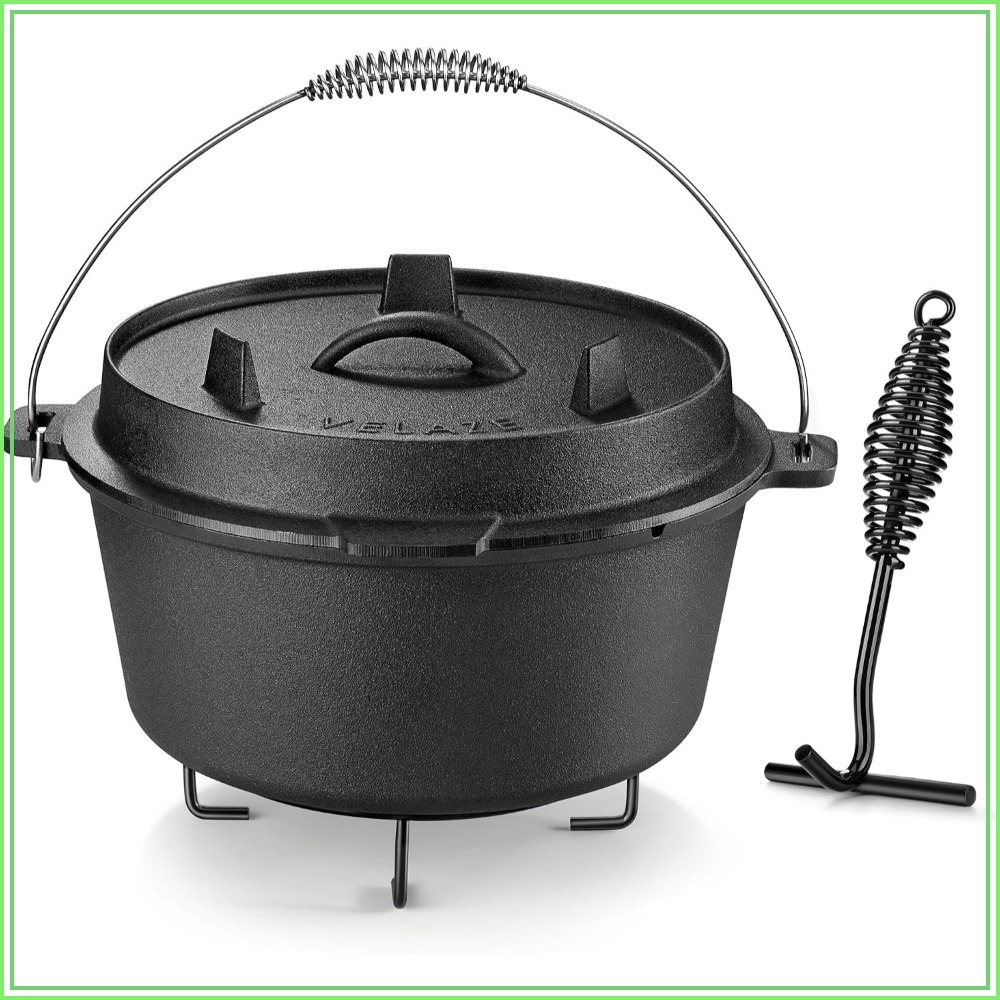 10QT Pre-Seasoned Cast Iron Du - Camp Dutch Oven Cast recensie en prijs