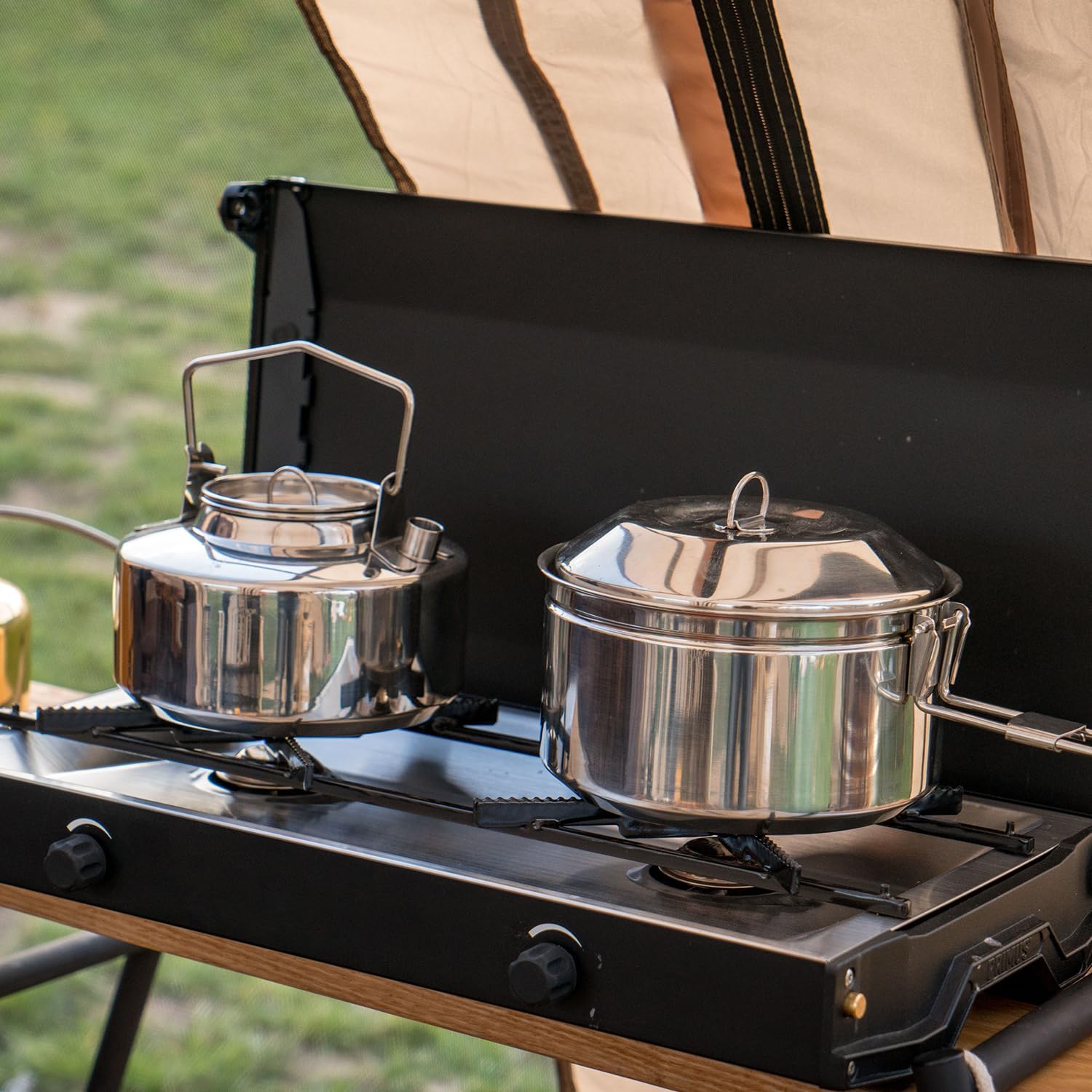 18-8 Stainless Steel Camping K - Nesting Camping Cooking Set recensie en prijs