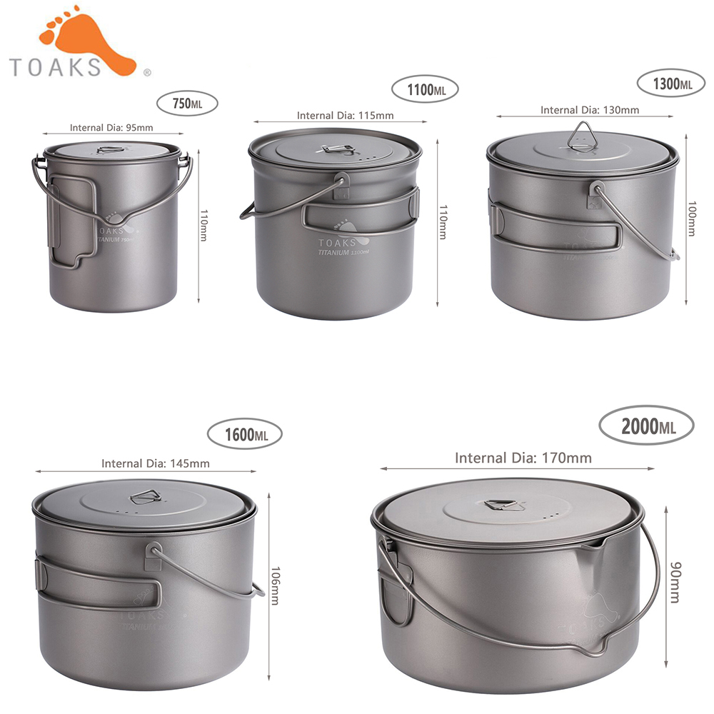 TOAKS TITANIUM POT WITH BAIL H - Mess Kit Titanium recensie en prijs