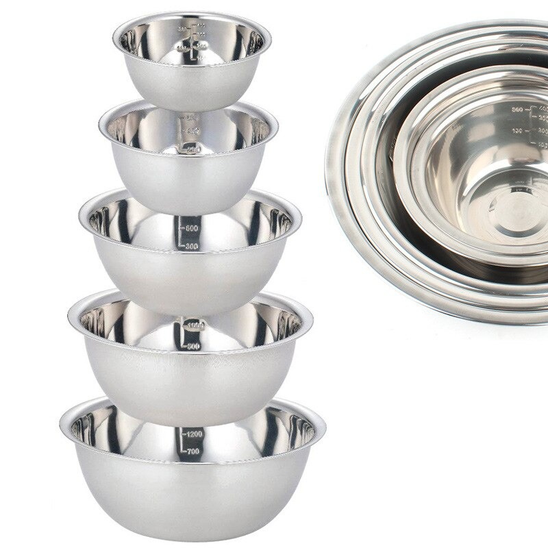 5pcs/set Stainless Steel Mixin - Nesting Camping Cooking Set recensie en prijs