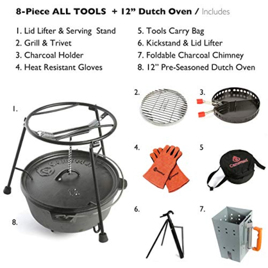 Outdoor Cooking Set - Dutch Ov - Camp Dutch Oven Cast recensie en prijs