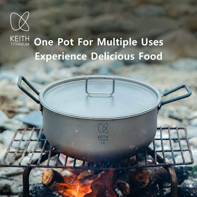 KEITH 1.8L Pure Titanium Cooki - Camping Cooking Handle recensie en prijs