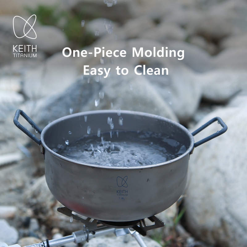 KEITH 1.8L Pure Titanium Cooki - Camping Cooking Handle recensie en prijs