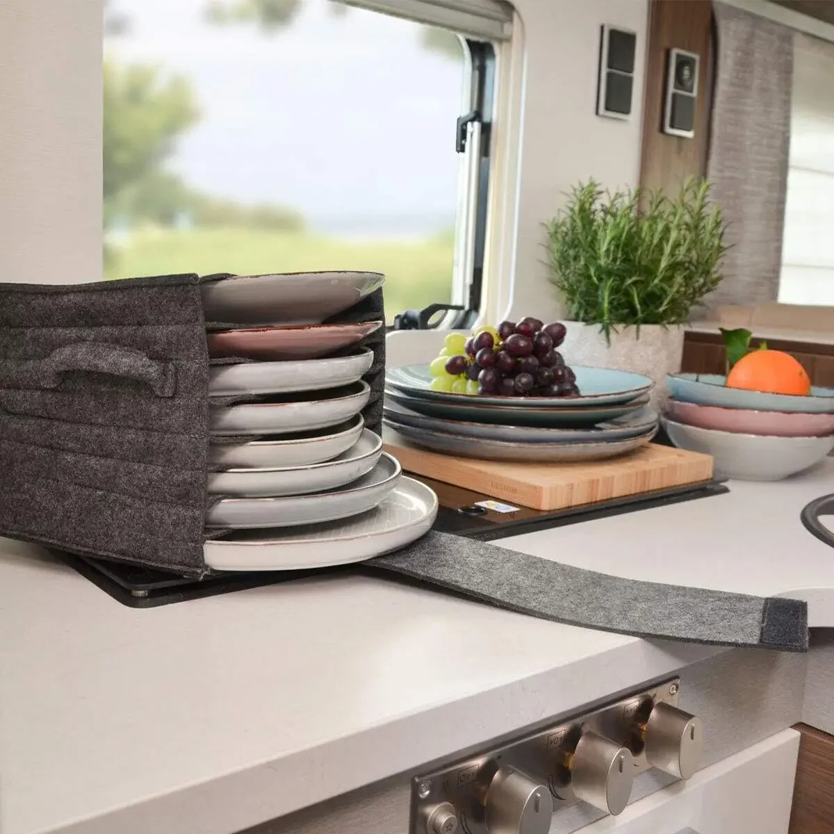 1pc Felt Plate Dish Cup Storag - Camping Cooking Utensil Holder recensie en prijs