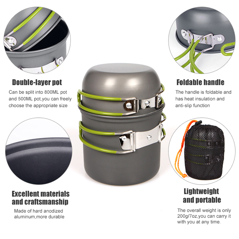 WESTTUNE Camping Pot Hiking Co - Camping Cooking Set 2 Person recensie en prijs