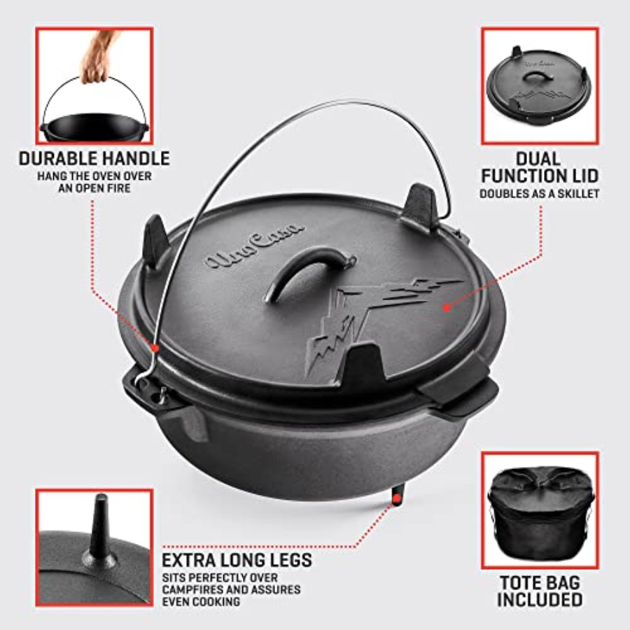 6Qt Cast Iron Camping Dutch Ov - Camp Dutch Oven Cast recensie en prijs