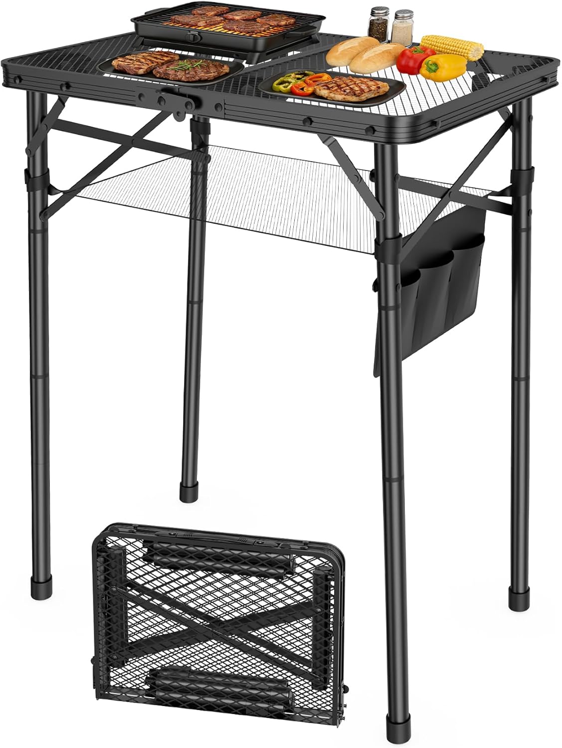 Folding Camping Table, 3 Adjus - Camp Grill Portable Folding recensie en prijs