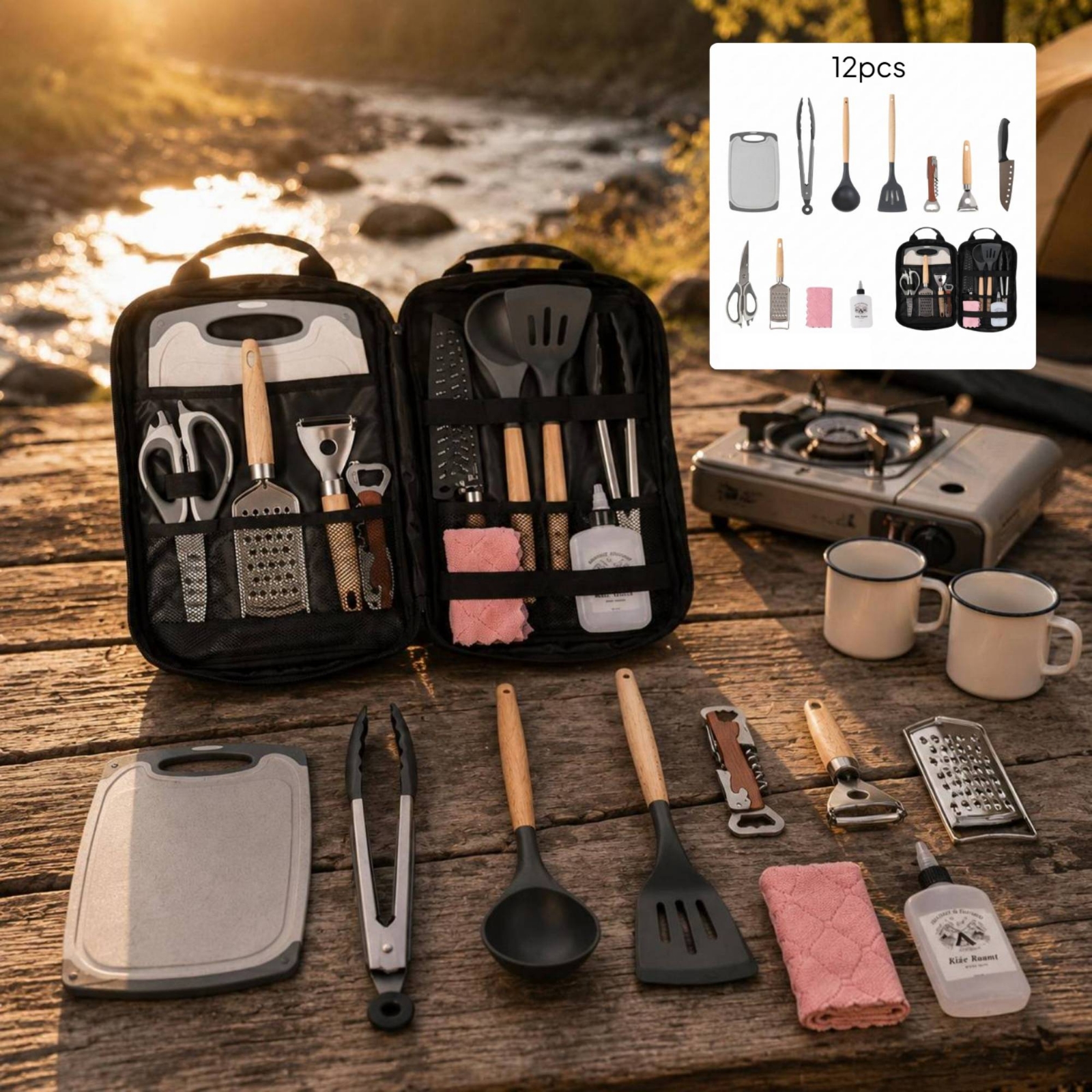 Portable Camping Cookware Kit  - Camping Cooking Kits recensie en prijs