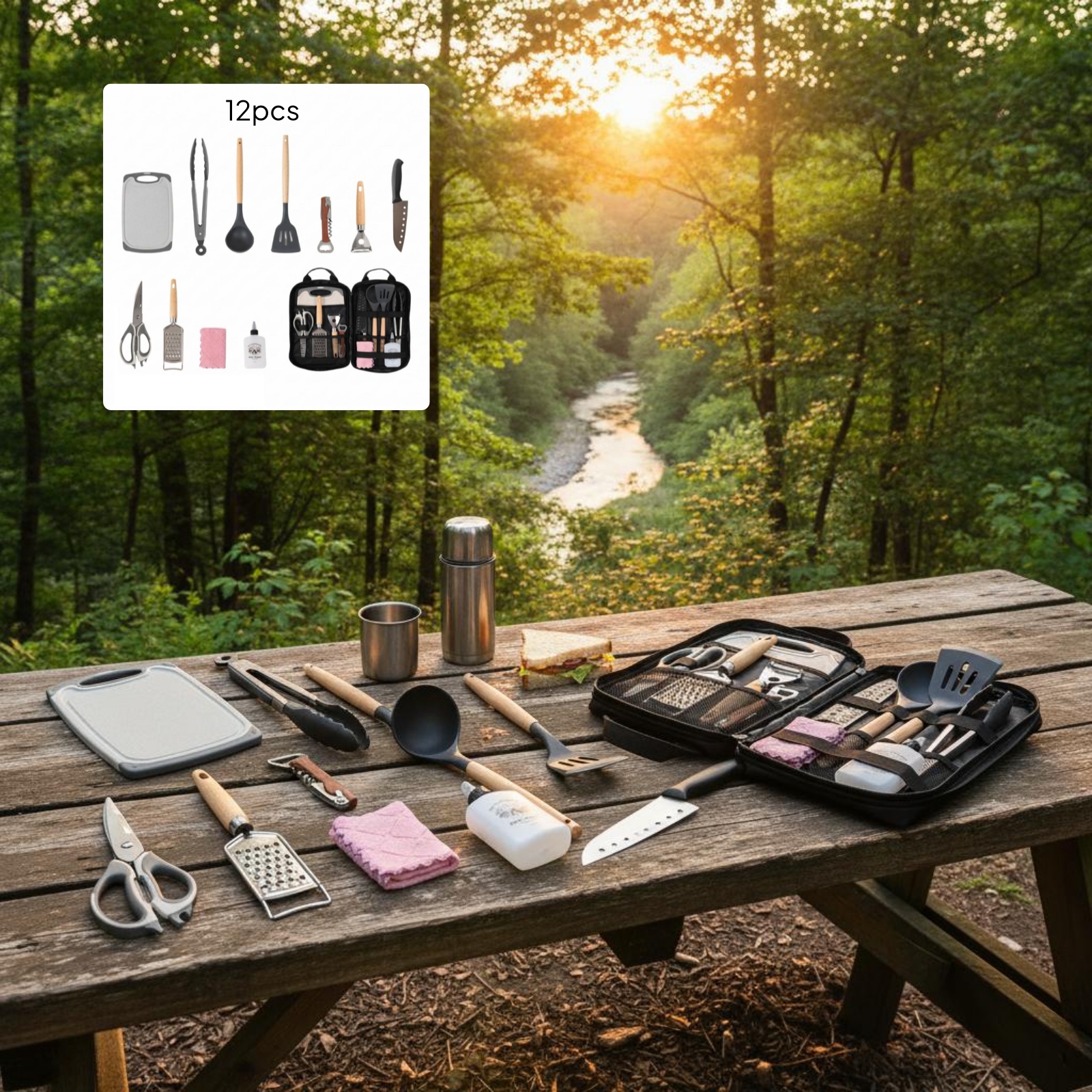 Portable Camping Cookware Kit  - Camping Cooking Kits recensie en prijs